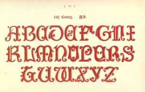 Alphabet aus dem 13. Jahrhundert, Manuskript