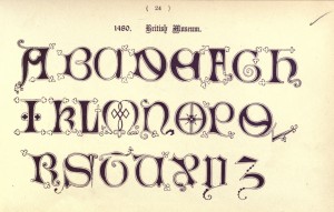 Alphabet 1480, Britisches Museum