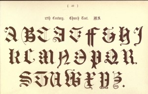 Alphabet aus dem 17. Jahrhundert, Messbuch