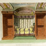 Französisches Bett mit Schrank (um 1800)