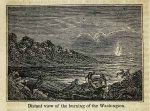 Die brennende Washington aus der Ferne