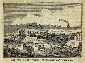 Das Schiffswrack des Dampfschiffes New England