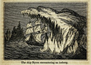Das Schiff Byron begegnet einem Eisberg