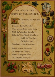 An Ode of the Birth of our Saviour - A Booke of Christmas Carols