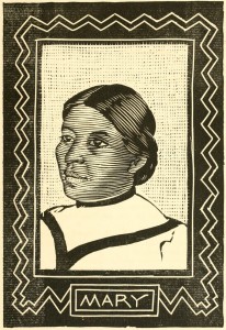 Mary - aus "Her Navajo Lover" (W. H. Robinson) - Porträt - Holzschnitt
