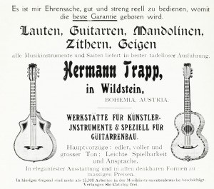 Hermann Trapp in Wildstein Lauten, Gitarren, Mandolinen, Zitherm, Geigen