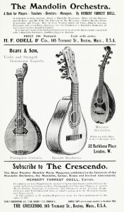 The Mandolin Orchestra, The Crescendo H. F. Odell Beare & Son - Portuguese Guitarra, Spanish Bandurria, Milanese Mandoline