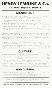 Noten für Mandoline, Gitarre und Bandurria
