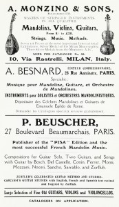 A. Monzino & Sons, A. Besnard, P. Beuscher