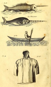 The History of the Caribby Islands (1666) - Schwertfisch, Kanu, Jacke