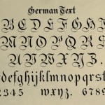 German Text Alphabet