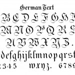 German Text Alphabet