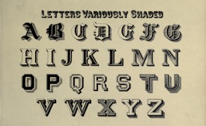 Letters Variously Shaded